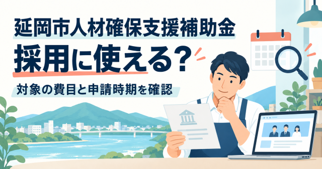 延岡市人材確保支援補助金は採用に使えるか、対象の費目と申請時期を確認