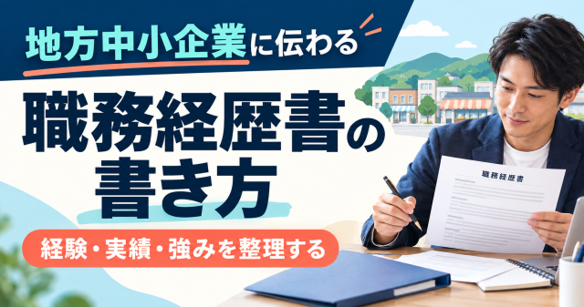地方中小企業が「欲しい！」と思う職務経歴書の書き方【完全攻略ガイド】のテーマを表したカバー画像。