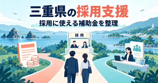 三重県で採用活動に使える補助金を整理した記事のアイキャッチ画像