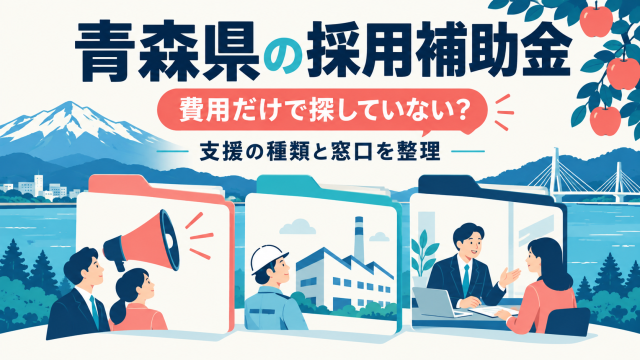 青森県の採用補助金｜支援の種類と窓口を整理