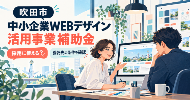 吹田市中小企業WEBデザイン活用事業補助金は採用に使えるか、委託先の条件を確認