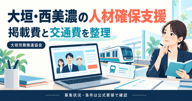 大垣・西美濃の人材確保支援、掲載費と交通費を整理