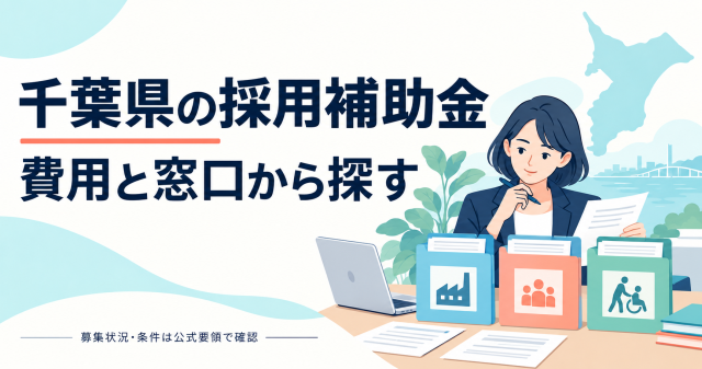 千葉県の採用補助金、費用と窓口から探す