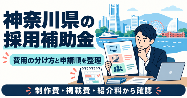 神奈川県の採用補助金の費用の分け方と申請順（制作費・掲載費・紹介料）