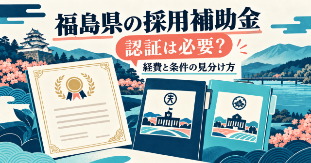 福島県の採用補助金｜認証は必要？経費と条件の見分け方
