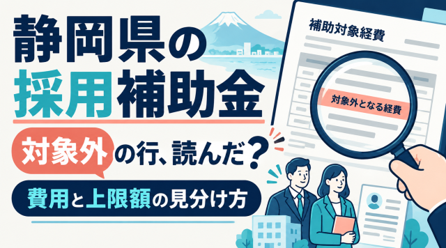 静岡県の採用補助金｜費用と上限額の見分け方