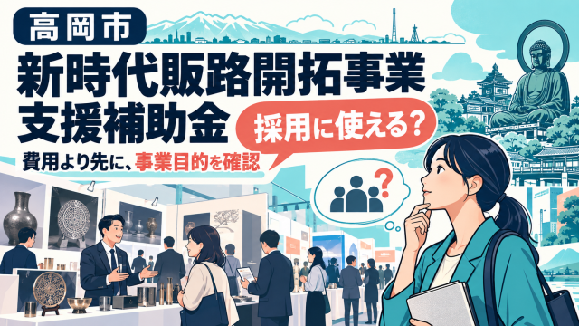 高岡市新時代販路開拓事業支援補助金は採用に使えるか、費用より先に事業目的を確認