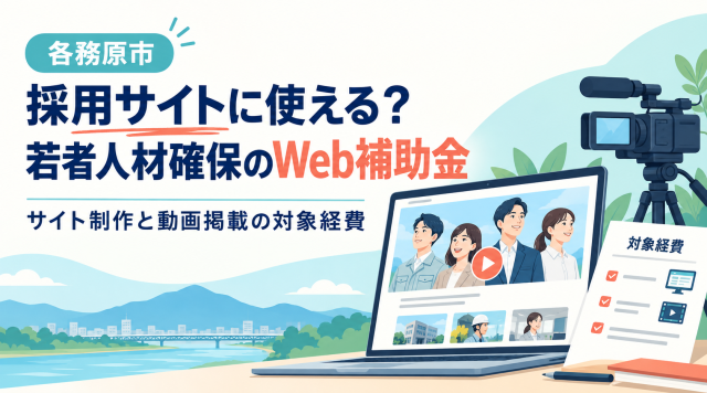 各務原市の若者人材確保のWeb補助金は採用サイトに使えるか、サイト制作と動画掲載の対象経費