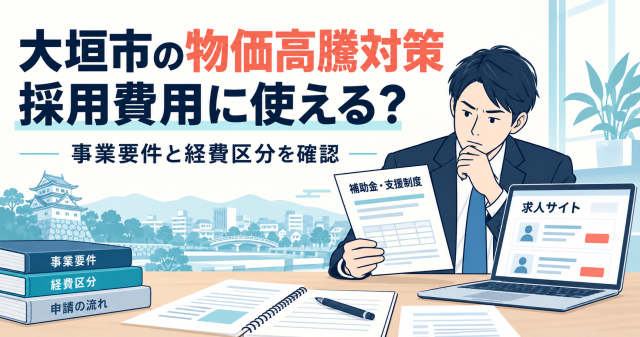 大垣市の物価高騰対策補助金は採用費用に使えるか、事業要件と経費区分を確認
