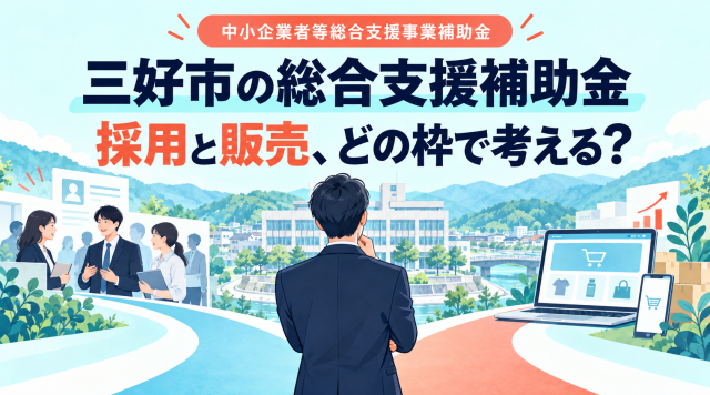 三好市中小企業者等総合支援事業補助金は採用と販売のどの枠で考えるか