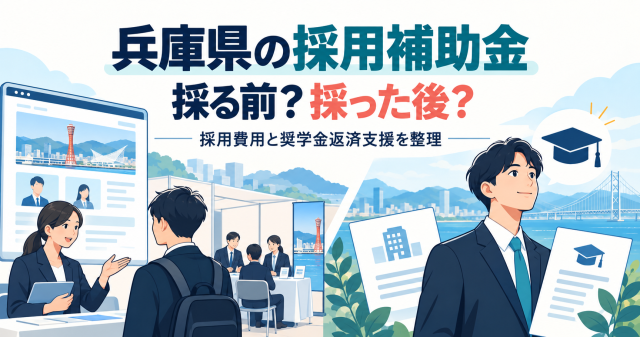 兵庫県の採用補助金は採る前か採った後か、採用費用と奨学金返済支援を整理
