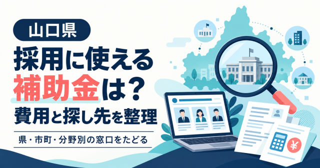 山口県で採用に使える補助金は、費用と探し先を整理