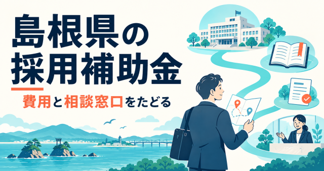 島根県の採用補助金を費用と相談窓口からたどる