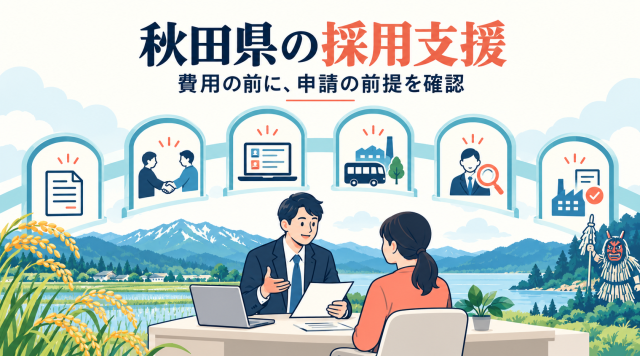 秋田県の採用支援｜費用の前に、申請の前提を確認