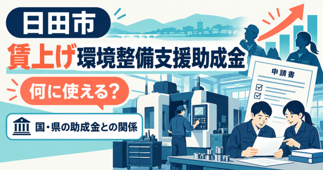 日田市賃上げ環境整備支援助成金は何に使えるか、国・県の助成金との関係