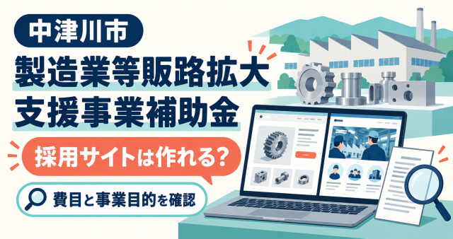 中津川市製造業等販路拡大支援事業補助金で採用サイトは作れるか、費目と事業目的を確認