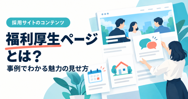 福利厚生ページとは？事例でわかる魅力の見せ方。制度紹介のカードを整理する担当者。